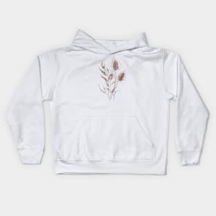 Beige wildflowers bouquet Kids Hoodie